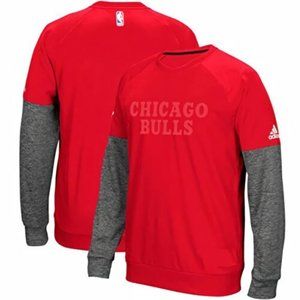 Chicago Bulls Men's 2016 X-Mas adidas Throwback Pullover Sweatshirt - Red 2XL